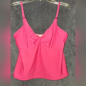 Lands' End Pink Swim Top Size 16
